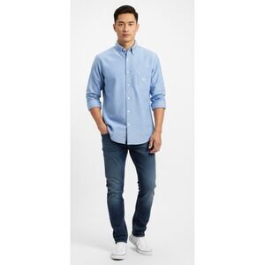 Chaps Classic Preppy Sophisticated Quiet Luxury Oxford Chaps Collegiate Shirt